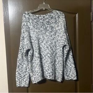 Ecote Speckled Black and White Sweater